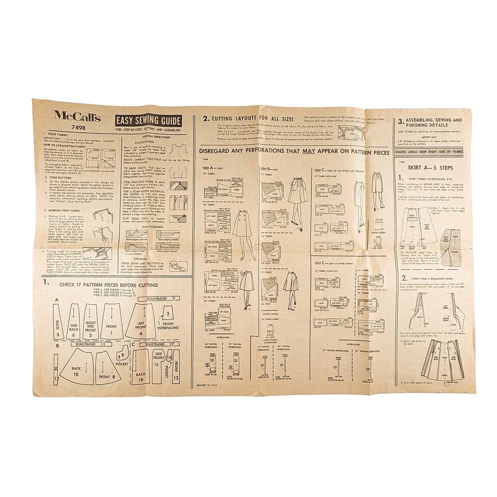 VTG 1960s Sewing Pattern Lot 3 McCalls Simplicity Dress Skirt Robe Complete Cut - Picture 5 of 16